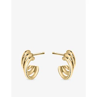 Shaun Leane Womens Bound Hoop Size 1 Yellow Gold Vermeil Earrings