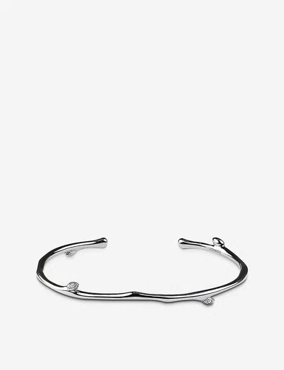 Shaun Leane Cherry Blossom Sterling Silver And Diamond Bangle