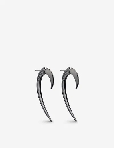 SHAUN LEANE WOMENS HOOK RHODIUM-PLATED EARRINGS,26353234