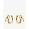 Shaun Leane Womens Quill Mini 18ct Yellow Gold Vermeil Hoop Earrings In Gold