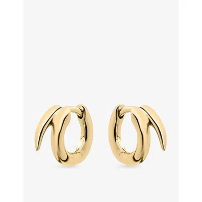 Shaun Leane Womens Quill Mini 18ct Yellow Gold Vermeil Hoop Earrings