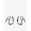 Shaun Leane Womens Quill Mini Sterling-silver Hoop Earrings In Metallic