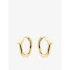 Shaun Leane Womens Rose Thorn Mini 18ct Yellow Gold Vermeil Hoop Earrings In Gold