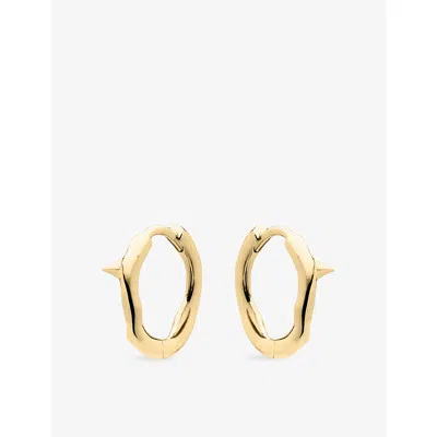 Shaun Leane Womens Rose Thorn Mini 18ct Yellow Gold Vermeil Hoop Earrings