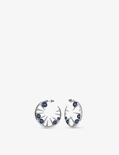 Shaun Leane Rose Thorn Sterling Silver Hoop And Pearl Earrings