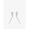 Shaun Leane Womens Sabre Cross-over Sterling-silver Earrings In Metallic