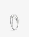 Shaun Leane Sabre Deco Twist-detail Sterling Silver Bangle In Silver