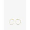 Shaun Leane Womens Sabre Solis  18ct Yellow Gold-plated Vermeil Sterling-silver And Enamel Hoop Earri In Yellow Gold Vermeil