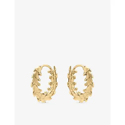 Shaun Leane Womens Serpents Mini 18ct Yellow Gold Vermeil Hoop Earrings