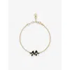 Shaun Leane Womens Yellow Gold Vermeil Black Orchid Flower 18ct Yellow-gold Vermeil And Diamond Bracelet In Gold