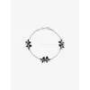 Shaun Leane Womens Black Orchid Flower Sterling-silver And Diamond Bracelet In Black