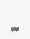 Shaun Leane Black Rhodium-plated Rose Thorn Triple Band Ring In Black Rhodium