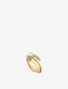 Shaun Leane Tusk Yellow Gold-plated Vermeil Silver And 0.08ct Diamond Ring In Yellow Gold Vermeil
