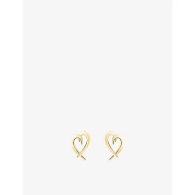 Shaun Leane Womens Yellow Gold Vermeil Hook Heart Yellow-gold Vermeil Stud Earrings