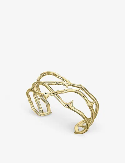 Shaun Leane Rose Thorn Gold-tone Sterling Silver Wrist Cuff In Yellow Gold Vermeil
