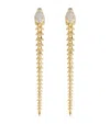 SHAUN LEANE YELLOW GOLD VERMEIL AND DIAMOND SERPENT'S TRACE LONG DROP EARRINGS
