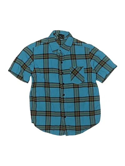 Pre-owned Shaun White Kids' Short Sleeve Button Down Shirt In Blue