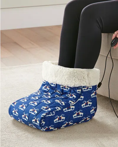 Shavel Home Micro Flannel® Heated Foot Warmer In Blue