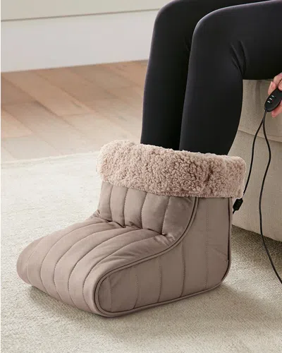 Shavel Home Micro Flannel® Heated Foot Warmer In Brown