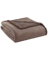 Shavel Home Micro Flannel® Reverse To Sherpa Blanket In Brown
