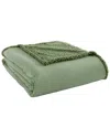 Shavel Home Micro Flannel® Reverse To Sherpa Blanket In Green