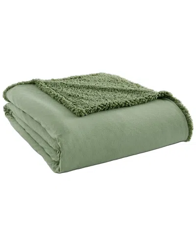 Shavel Home Micro Flannel® Reverse To Sherpa Blanket In Green