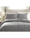 Shavel Home Micro Flannel® Reverse To Sherpa Comforter Set In Gray