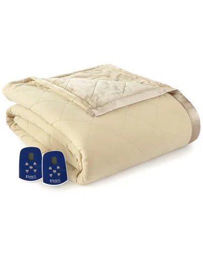 Shavel Home Products Micro Flannel Reverse To Ultra Velvet Electric Blanket