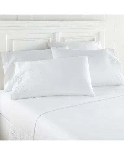Shavel Home Products Seersucker Sheet Set White Wh