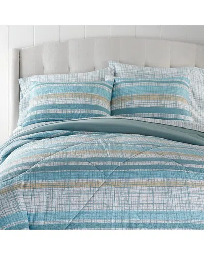 Shavel Home Seersucker Comforter Set In Blue