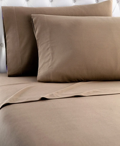 Shavel Micro Flannel Solid Full 4-pc Sheet Set In Hazelnut