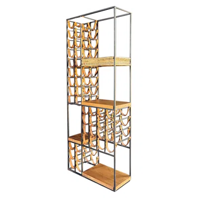 Pre-owned Shaver Howard Arthur Umanoff Wine Rack For , C.1954 In Brown