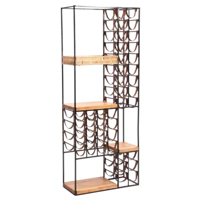 Pre-owned Shaver Howard Arthur Unanoff  Room Divider 40 Bottle Wine Rack Restored In Brown