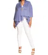 Shawl Dawls Long Convertible Shawl In Lilac In Blue