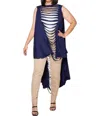 Shawl Dawls Slitback Convertible Shawl In Navy In Blue