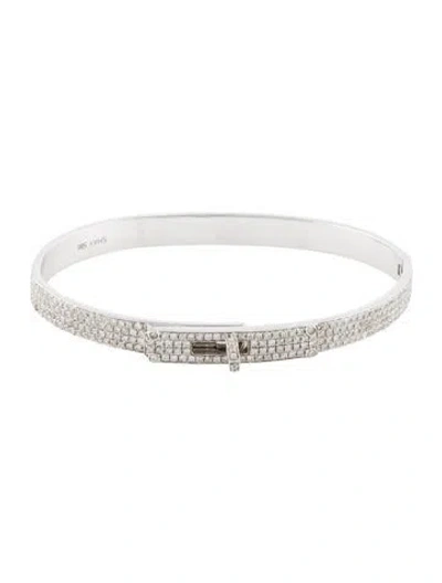 Pre-owned Shay 14k Diamond Lock Bracelet, 5.75" In Multi