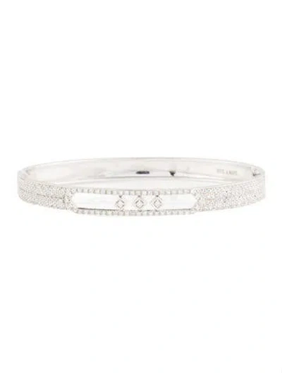 Pre-owned Shay 14k Diamond Slider Bangle Bracelet, 6" In Multi