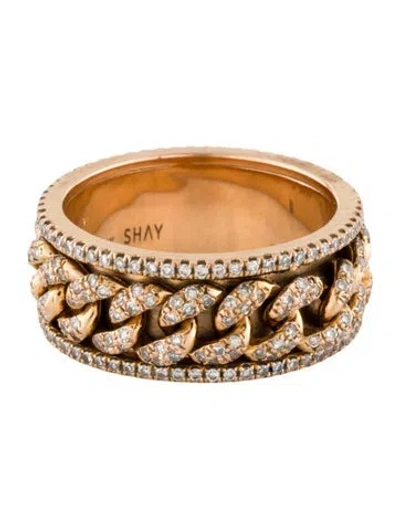 Pre-owned Shay 18k 1.10ctw Diamond Link Spinning Band In Multi