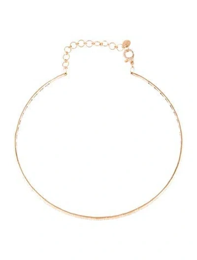Pre-owned Shay 18k 1.20ctw Diamond Choker, 16" In Multicolor