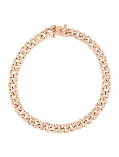Pre-owned Shay 18k 2.00ctw Diamond Pavé Curb Link Chain Bracelet, 6.25" In Multicolor