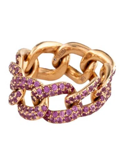 Pre-owned Shay 18k 2.12ctw Sapphire Essential Link Eternity Band In Multicolor