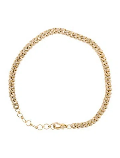 Pre-owned Shay 18k 2.20ctw Diamond Pavé Mini Link Anklet In Multi