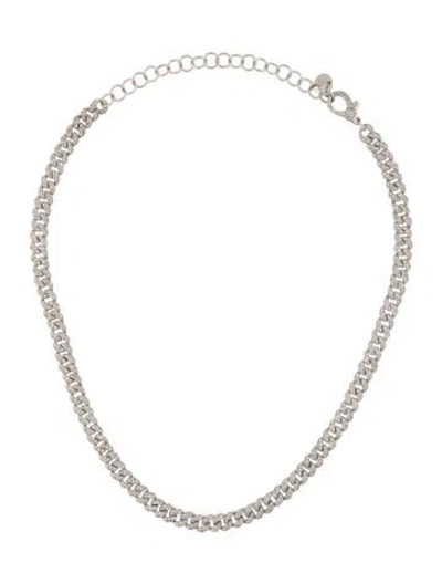 Pre-owned Shay 18k 3.76ctw Diamond Mini Link Choker Necklace, 15" In Multi