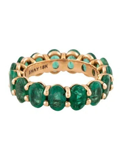 Pre-owned Shay 18k 5.32ct Emerald Eternity Band In Multicolor