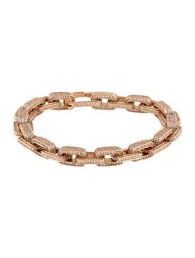 Pre-owned Shay 18k 6.54ctw Diamond Deco Link Bracelet, 6.25" In Multicolor
