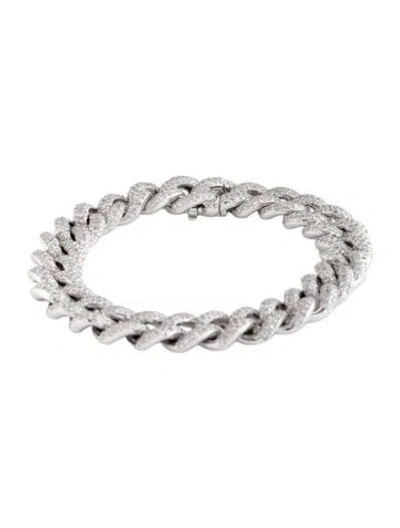 Pre-owned Shay 18k 7.85ctw Diamond Pavé Essential Link Bracelet, 6.75" In Multicolor