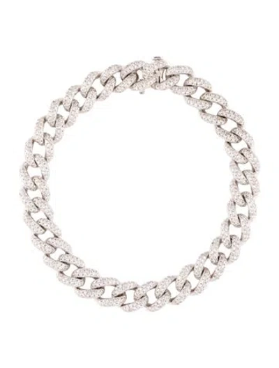 Pre-owned Shay 18k Diamond Curb Link Bracelet, 6.25" In Multicolor