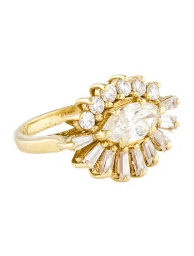 Pre-owned Shay 18k Diamond Evil Eye Pink Ring In Multi