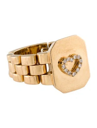 Pre-owned Shay 18k Diamond Heart Cocktail Ring In Multi