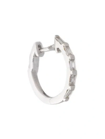 Pre-owned Shay 18k Diamond Huggie Single Earring In Multi